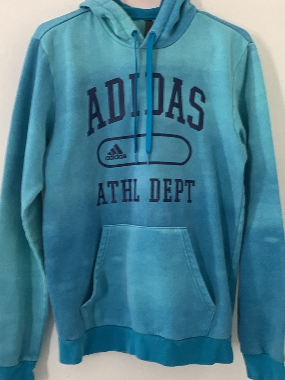 adidas Men’s Blue Ombre Crewneck Hoodie